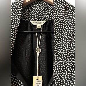 Max Studio Black and White Polka Dot  Dress